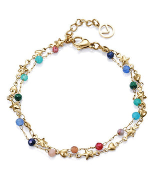 Viceroy Bracciale Doppio Placcato Oro Con Perline Kiss 14175P01019