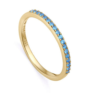 Viceroy Anello elegante placcato oro con zirconi blu Trend 9118A014 - Misura: 56 mm