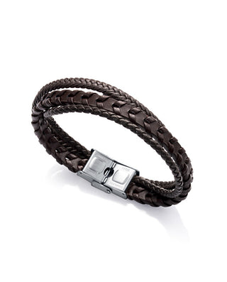 Viceroy Pulsera de piel marrón para hombre Magnum 1334P01011 