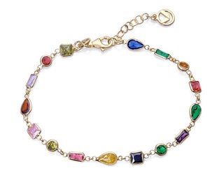Viceroy Bracciale Giocoso Placcato Oro Con Zirconi Colorati Elegante 1342P100-39