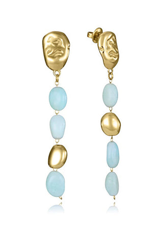 Viceroy Chic Gold Plated Drop Earrings with Amazonite 14163E01016 
