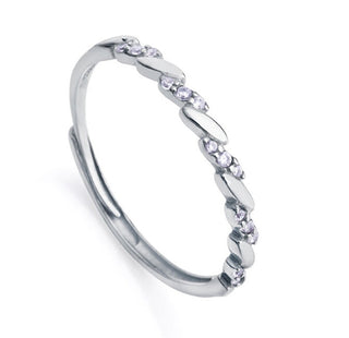 Viceroy Anello Minimalista In Argento Con Zirconi Clasica 13157A013 - Circuito: 55 Mm