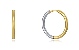 Viceroy Two-Tone Hoop Earrings Without Tempo Air 75316E01012 - Diameter: 3 Cm 