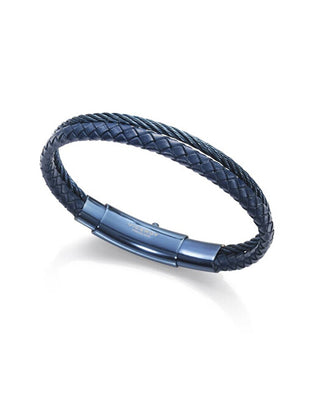 Viceroy Bracciale Da Uomo In Pelle Blu Heat 15084P09013