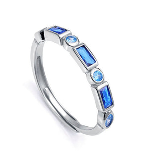 Viceroy Bellissimo Anello In Argento Con Zirconi Blu 9121A0 - Circuito: 55 Mm