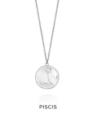Viceroy Silver Necklace Pisces Zodiac 61014C000-38P 