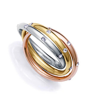Viceroy Anello Triplo In Acciaio Con Cristalli Chic 14192A01 - Circuito: 57 Mm
