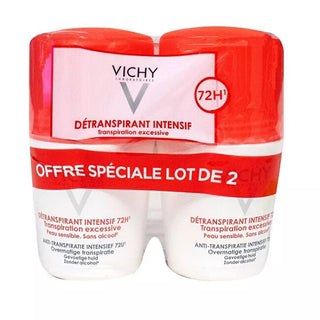 Vichy Cofanetto Di Antitraspiranti A Sfera Contro La Sudorazione Eccessiva (Détranspirant Intensif 72H) 2 X 50 Ml
