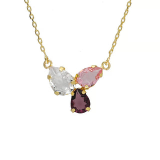 Victoria Cruz Collana Con Cristalli Scintillanti Placcati In Oro Glory A4899-26Dg