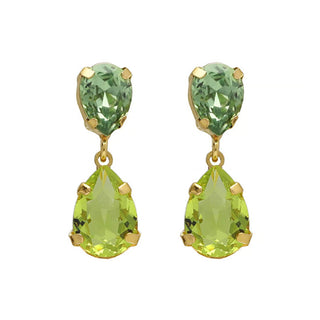 Victoria cruz Elegant dangling Orecchini with green crystals Glory A4905-14DT