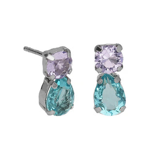 Victoria cruz Beautiful silver Orecchini con Bay crystals A4897-15HT