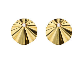 Victoria Cruz Orecchini Placcati Oro Con Perla Sintetica Alpina A5452-00Dt