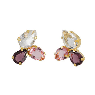 Victoria Cruz Bellissimi Orecchini Placcati In Oro Con Cristalli Glory A4902-26Dt