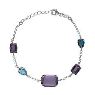Victoria cruz da donna silver Bracciale con crystals Balance A4714-12HP