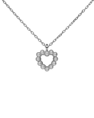 Victoria Cruz Affascinante Collana In Argento Cuore Con Perle Sera A5575-00Hg