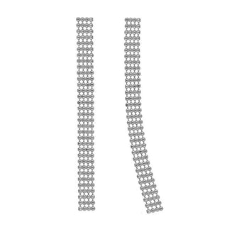 Victoria cruz Empire A4925-HT silver long Orecchini
