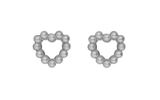 Victoria Cruz Orecchini In Argento Cuori Con Perle Sera A5574-00Ht