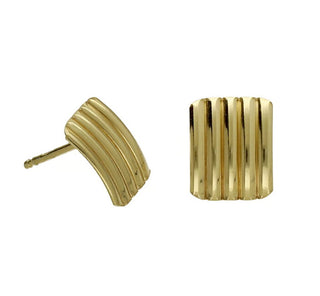 Victoria Cruz Orecchini A Bottone Placcati In Oro Connect A4644-Dt