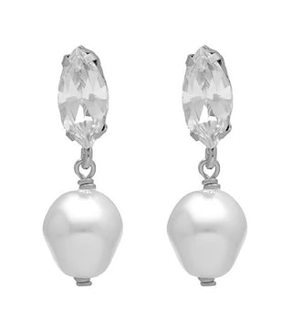 Victoria Cruz Orecchini Con Perle Barocche In Argento Scintillante Purpose A4657-07Ht