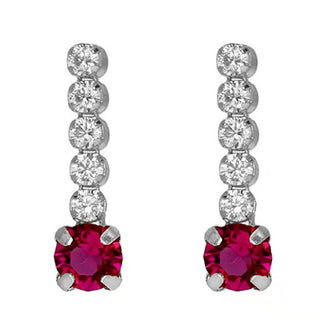 Victoria cruz Shimmering dangle Orecchini with fuchsia crystal Shine A4669-21HT