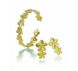 Victoria walls Floral gold-plated jewelry set VWS260864G (Orecchini, Bracciale)