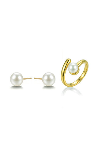 Victoria walls Gold-plated jewelry set VWS260852G (Anello, Orecchini)