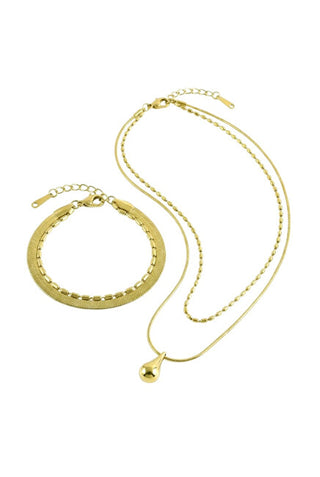Victoria walls Gold-plated jewelry set VWS260855G (Collana, Bracciale)