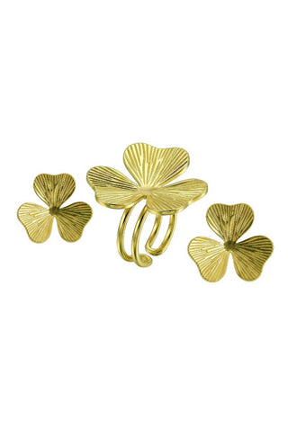 Victoria walls Gold-plated jewelry set VWS260856G (Anello, Orecchini)