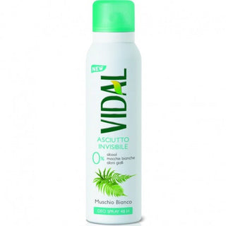 Vidal Vidal Deodorante Spray Asciutto Invisibile 150Ml Muschio Bianco