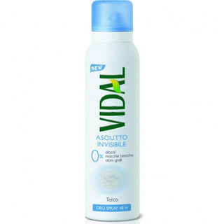 Vidal Vidal Deodorante Spray Talco Asciutto Invisibile 48H 150 Ml