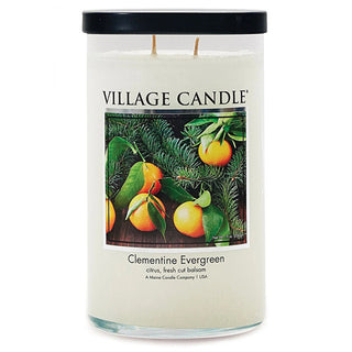 Village Candle Candela Profumata In Vetro Clementine Evergreen 538 G