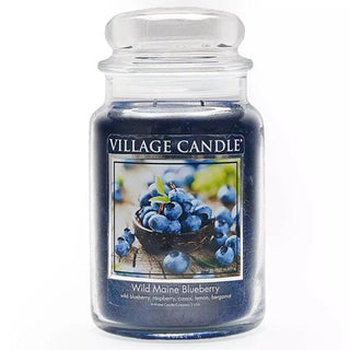 Village candle Candela profumata in vetro Wild Maine Blue berry 602 g