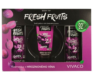 Vivaco confezione regalo of cosmetics con grape wine