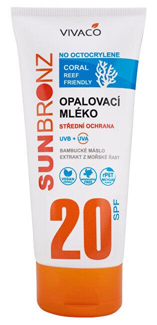 Vivaco Octocrylene-free suntan lotion SPF 20 - Coral friendly 200 ml