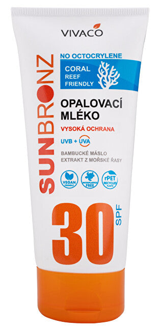 Vivaco Octocrylene-free suntan lotion SPF 30 - Coral friendly 200 ml