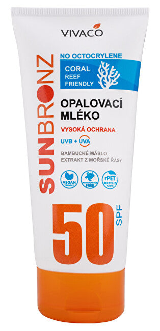 Vivaco Octocrylene-free suntan lotion SPF 50 - Coral friendly 200 ml