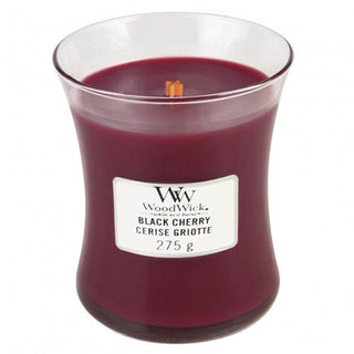Woodwick Vaso candela profumata Black Cherry 275 g