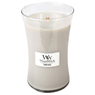 Woodwick Vaso candela profumato Warm Wool 609,5 g