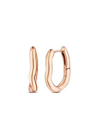 Vuch Asymmetric hoop Orecchini made of Lauvien Rose Gold steel