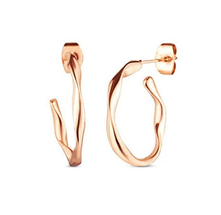 Vuch Asymmetric gold-plated steel rings Jorrit Rose Gold