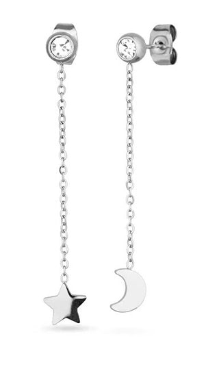 Vuch Long asymmetric steel Orecchini Infinity Silver