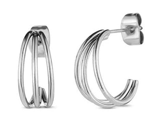 Vuch Eleganti Orecchini A Cerchio In Acciaio Elegy Silver