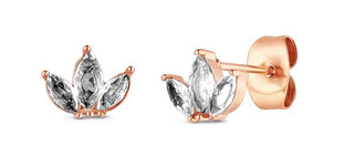 Vuch Bellissimi Orecchini Placcati Oro Con Zirconi Krystel Rose Gold