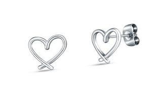 Vuch Minimalist steel Orecchini Hearts Emery Silver