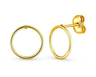Vuch orecchini a cerchio minimal placcati oro Qupia Gold