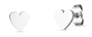 Vuch Orecchini Minimalisti In Acciaio Con Cuori In Argento Ischi