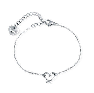 Vuch Minimalist Steel Bracciale Heart Emery Silver