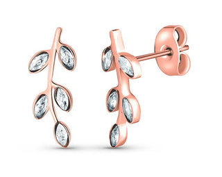 Vuch Deliziosi Orecchini In Bronzo Con Zirconi Zotie Rose Gold