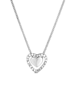 Vuch Romantic steel Collana con crystals Lunira Silver