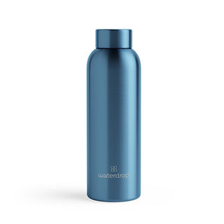 Waterdrop Thermo stainless steel bottle metallic 600 ml - Blue matt